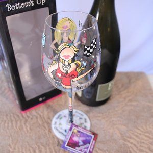 Wine Glass - Bottom's Up - Redneck Women